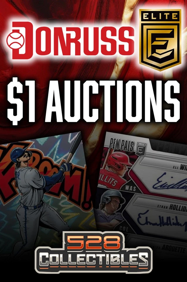 $1 Auctions! 2026 Panini Donruss Elite Baseball Hobby Box Breaks!