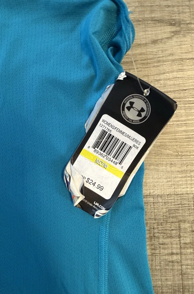 Camiseta sin mangas Under Armour Heatgear azul para mujer talla M nueva con etiquetas Foto 3 de 3