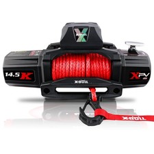 X-bull Electric Winch Xpv 14500 Lbs 12v Synthetic Red Rope New Jeep Tractor 4wd 