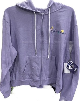 Warner Bros100 FRIENDS Looney Tunes Or Nickelodeon Rugrats Juniors Zip HoodieNWT