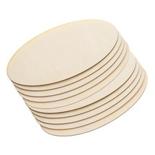 180x90mm Wood Pieces, 10 Pack Unfinished Oval Wood Shapes Wooden Cutouts