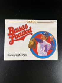Bases Loaded NES Game Cartridge and Manual Tested and Working Authentic Nintendo