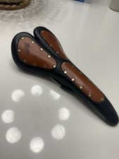 RARE Selle Italia Storika Dogma Ti Rail Saddle Pinarello Brown Leather