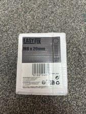 Easyfix M8 x 20mm Bolts Qty 100 In Sealed Box Brand New