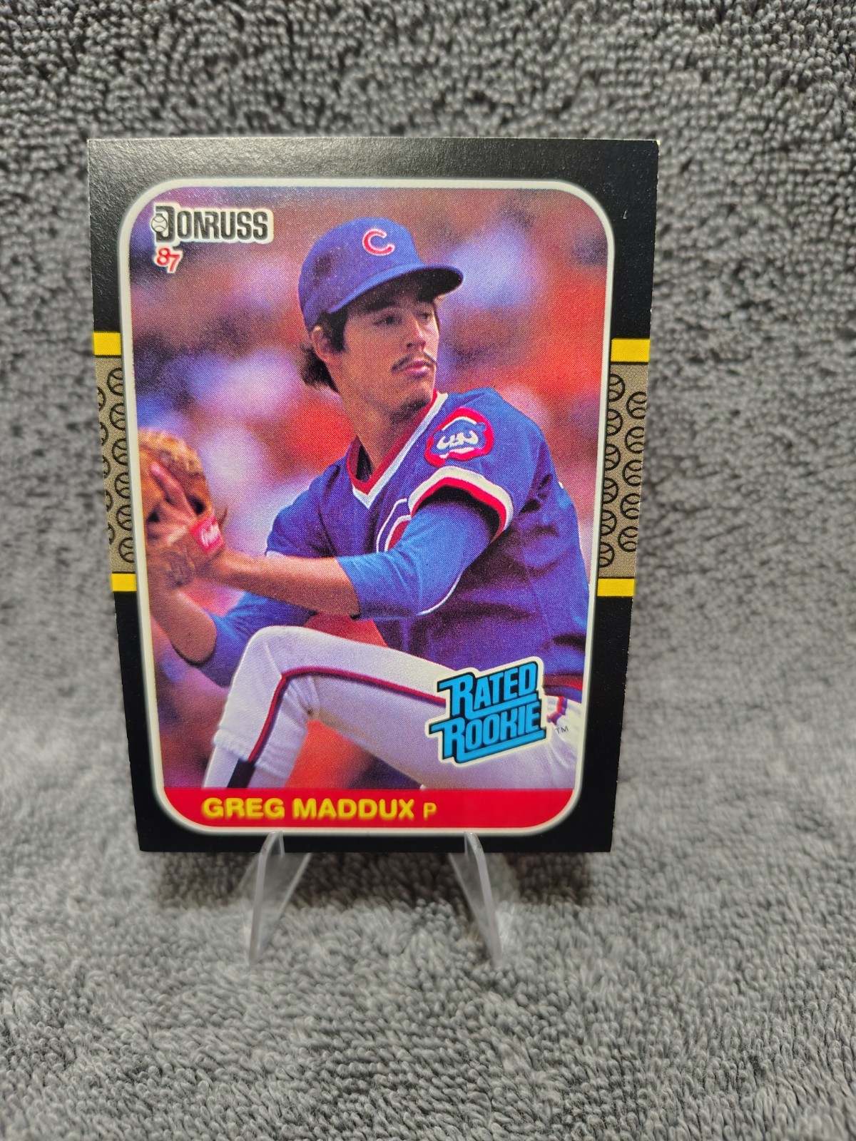 GREG MADDUX ROOKIE CARD 1987 DONRUSS RATED ROOKIE #36 HOF "THE BULLDOG"