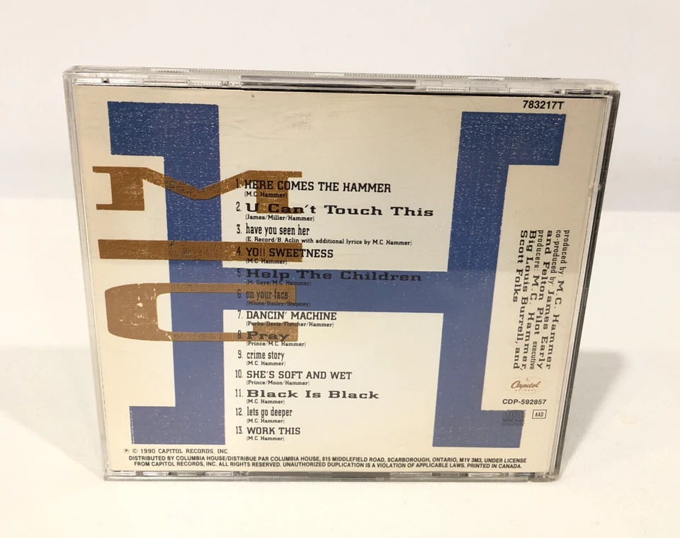 MC HAMMER PLEASE HAMMER DON’T HURT ’EM CD RAP MUSIC ALBUM 1990 CAPITOL RECORDS - Image 2 of 3