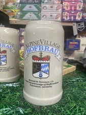 Vtg Rastel Alpine Village HOFBRAU Beer Stein 1L Oktoberfest 1998 Germany Mug C16