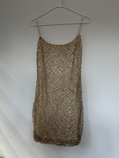 Oh Polly Embellished Pearl Dress Beaded Size 6