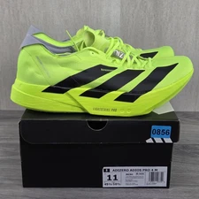 Adidas Adizero Adios Pro 4 Size 11 Mens Lemon Black Green Running Shoes