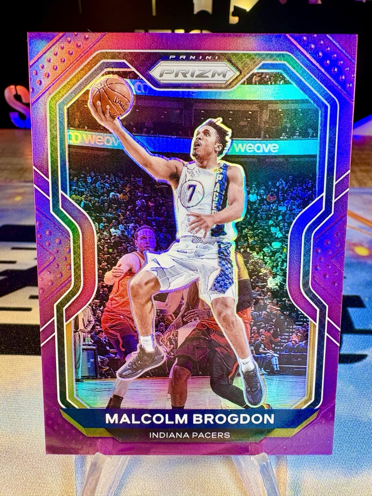 2020-21 Malcolm Brogdon Panini Prizm Purple Prizm /99 #78 Indiana Pacers