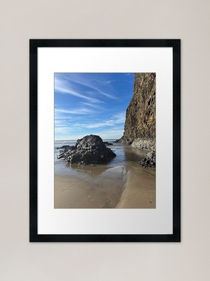 Felsformationen Oceanside, Oregon F gerahmtes Wandbild Poster Leinwanddruck Bild