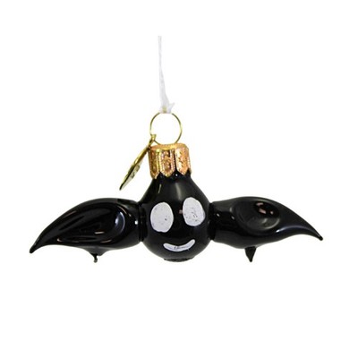 Morawski 1.00In Mini Black Bat, Glass, Ornament Halloween Small Size 11470