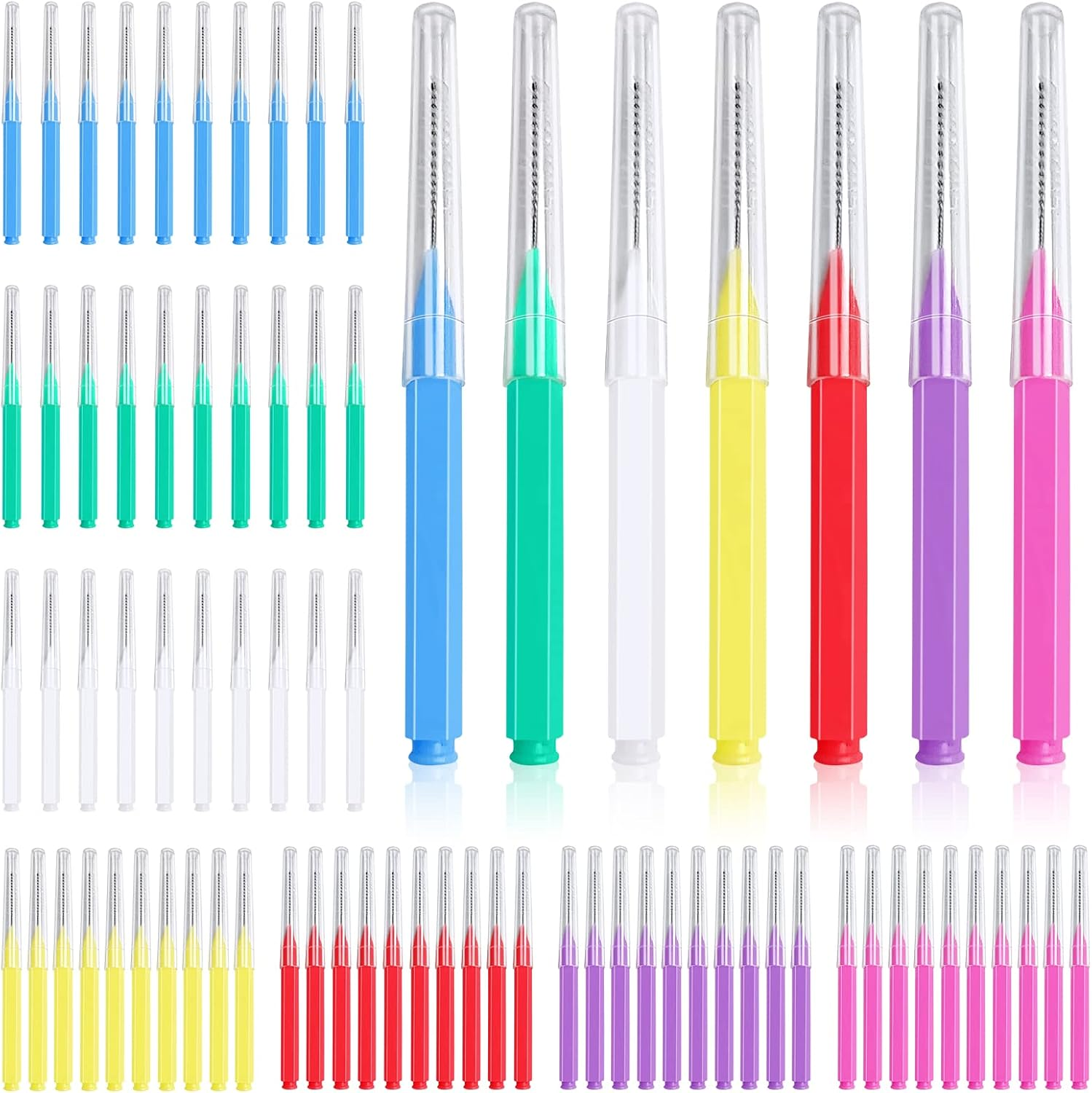 70 Pieces Interdental Brushes, Toothpicks Tooth Flossing Head, Dental Floss Stic