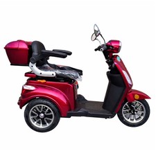 Senioren-Mobil Elektro-Roller 3-Rad 25 km/h 1 kW 60V 20Ah Lithium-Akku COC Rot – Bild 2