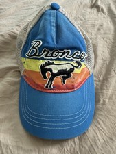 Ford Bronco Mesh Trucker Hat Blue White Licensed Snapback Cap