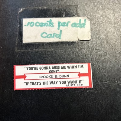 1 JUKEBOX TITLE STRIP Brooks & Dunn you're gonna miss me when I'm gone/if that's