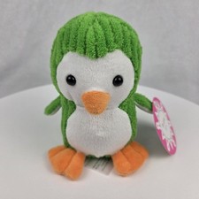 Green Penguin Plush Stuffed Animal Animal Adventure 2018 NWT 6"