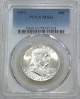 1953 P Franklin Half Dollar PCGS MS63 90% FBL Frosty White New Holder #Q395D