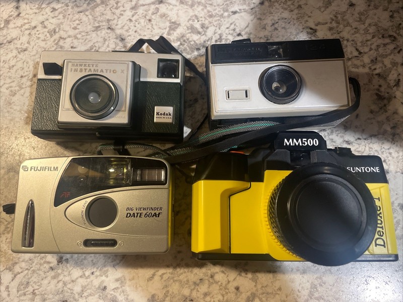 Used Camera Lot Fujifilm, Hawkeye Kodak, Instamatic, Suntone - *Untested*