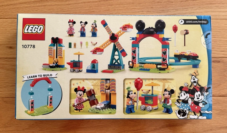 RARE LEGO 10778 Disney Mickey, Minnie and Goofy's Fairground Fun New  Sealed Box - Image 2 of 4