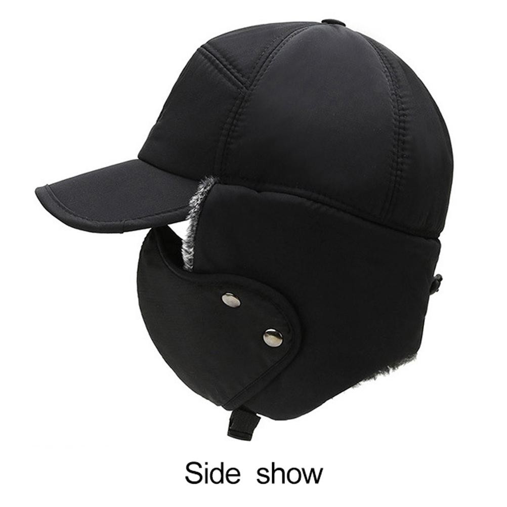 Winter Hat Beanie With Face Cover Thick Windproof Fleece Warm Hat Earflap Therma