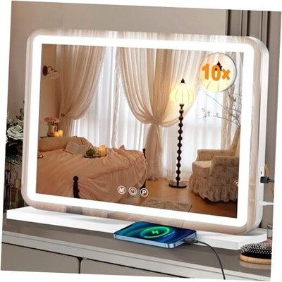 23'' x 18'' Vanity Mirror with Lights, Led Lighted Makeup 23''L x 18''W White