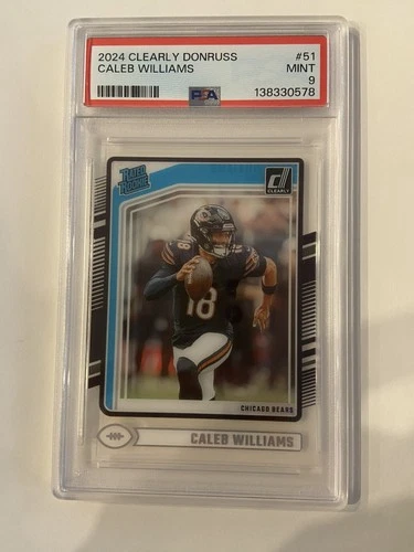 2024 Panini Clearly Donruss #51 Caleb Williams PSA 9