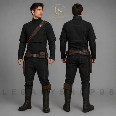 Mandalorian Flight Suit, Bounty Hunter Outfit, 3 Piece Mando Flak Vest And Suit - Image 1 of 4