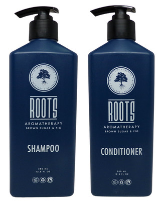 ROOTS Aromatherapy SHAMPOO And CONDITIONER Set Brown Sugar & Fig 12.8 oz