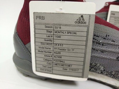 Adidas Predator 18+ TF Paul Pogba AC7456 campione US8.5 UK8 - Foto 5 di 10