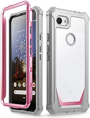 Google Pixel 3a Rugged Clear Case, Full-Body Hybrid Shockproof Bumper Cover, Bui