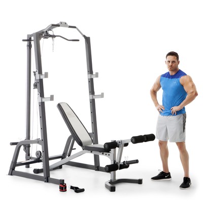 Home Gym Fitness Deluxe Cage System Machine Weight Lifting Bench