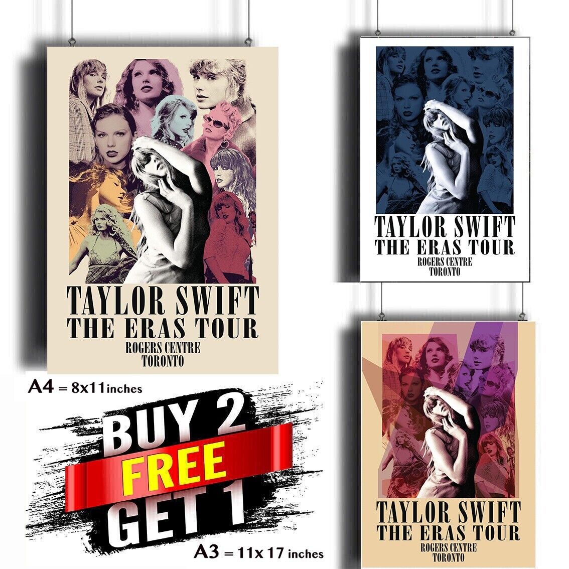Taylor Swift Eras Tour Poster Toronto Indianapolis New Taylor Swift Eras Tour Poster Toronto Indianapolis New