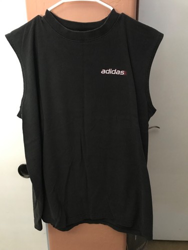 Vintage RARE 80s 90s Adidas Sleeveless Tank Top Shirt Size L - Picture 2 of 7