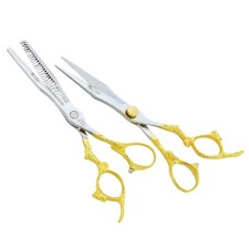 Premium 6" Japanese Hair Cutting Thinning Scissors Barber Shears Kit Set
