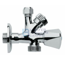 DOPPIO RUBINETTO SOTTOLAVELLO COMBINATO CON ATTACCO LAVATRICE LAVASTOVIGLIE 3/4"