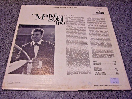 Martial Solal Trio "In Concert" LIBERTY LP LST-7335 w/Liberty Inner Sleeve - Picture 2 of 6