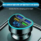 Chargeur de voiture haute vitesse avec 5 ports USB écran DEL PD charge rapide