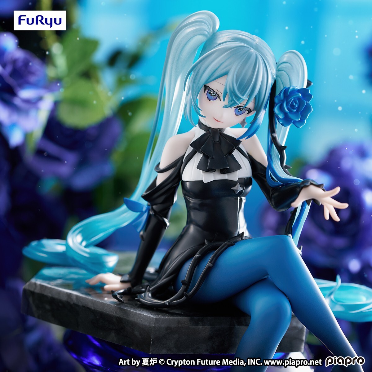 FuRyu Hatsune Miku Noodle Stopper Figure Flower Fairy Blue Rose