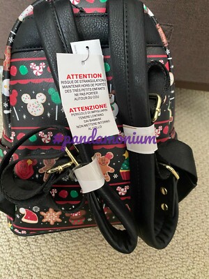 NWOT Disney Parks Loungefly Holiday Christmas Snack Food Icons Backpack 2019 Ret PHOTOS: New Mickey Santa and Disney Holiday Snacks Loungefly  main image 4