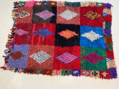 Traditionnel Rug Moroccan Vintage Rug Shaggy Modern Rug Berber Runner 5x6.6 ft - Picture 2 of 11