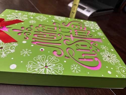 12 "x 9" beleuchtete Frohe Weihnachten Wanddeko Weihnachtskunst Leuchtbox Bronner’s EUC - Bild 12 von 12