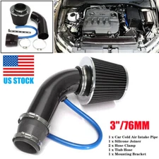 Aluminum Auto Cold Air Intake Filter Induction Pipe Power Flow Hose System Kit