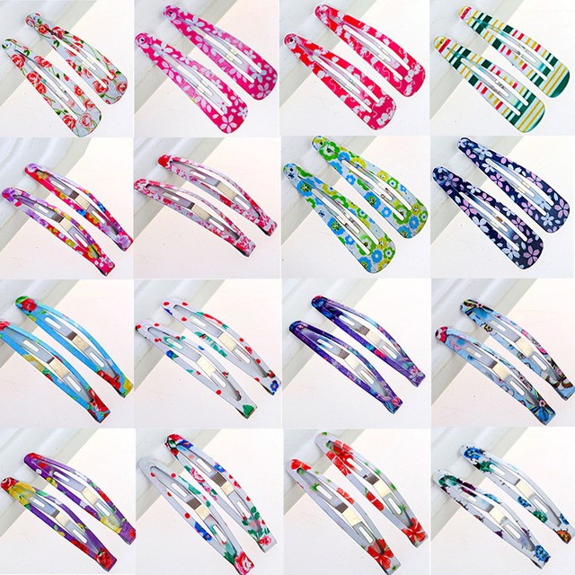 10x Multicolour Kids Hair Snap Clips Claws Cute Girls Hair