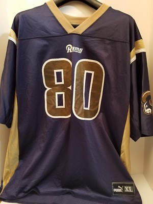 海外ブルースユニフォーム ST Louis LOS ANGELES LA RAMS PUMA Jersey ADULT XL Isaac Bruce #80
