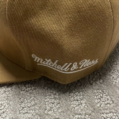 Los Angeles Lakers Sand And Sky Tan Fitted Hat Mitchell & Ness - Picture 6 of 8