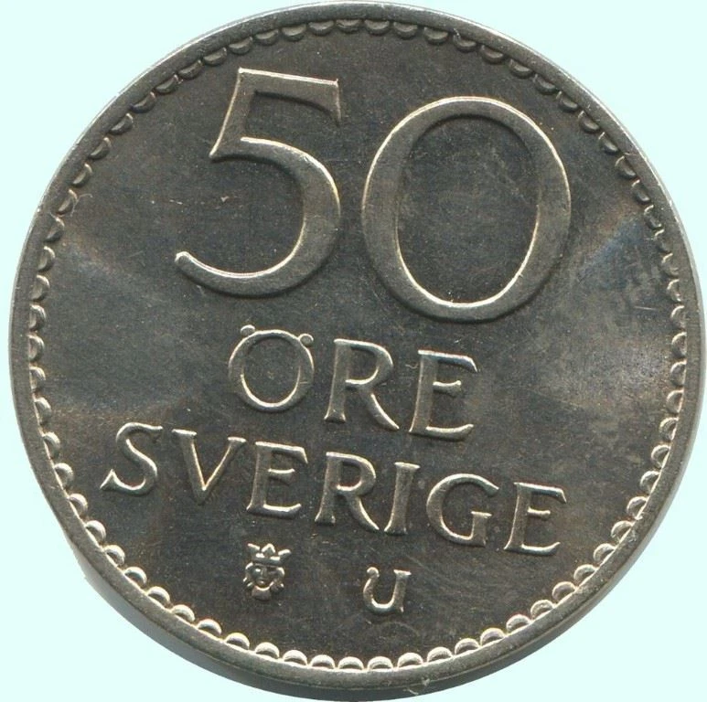 50 ORE 1964 SWEDEN Coin AC716.2U eBay