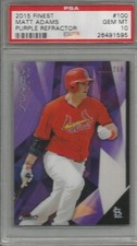 2015 Finest Matt Adams Purple Refractor PSA 10 111/250