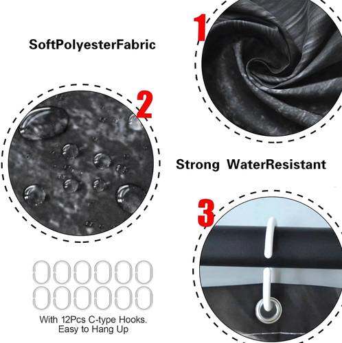 4 Pcs Flower Butterfly Shower Curtain Set with Non-Slip Rug, Toilet Lid Cover an - Picture 6 of 12