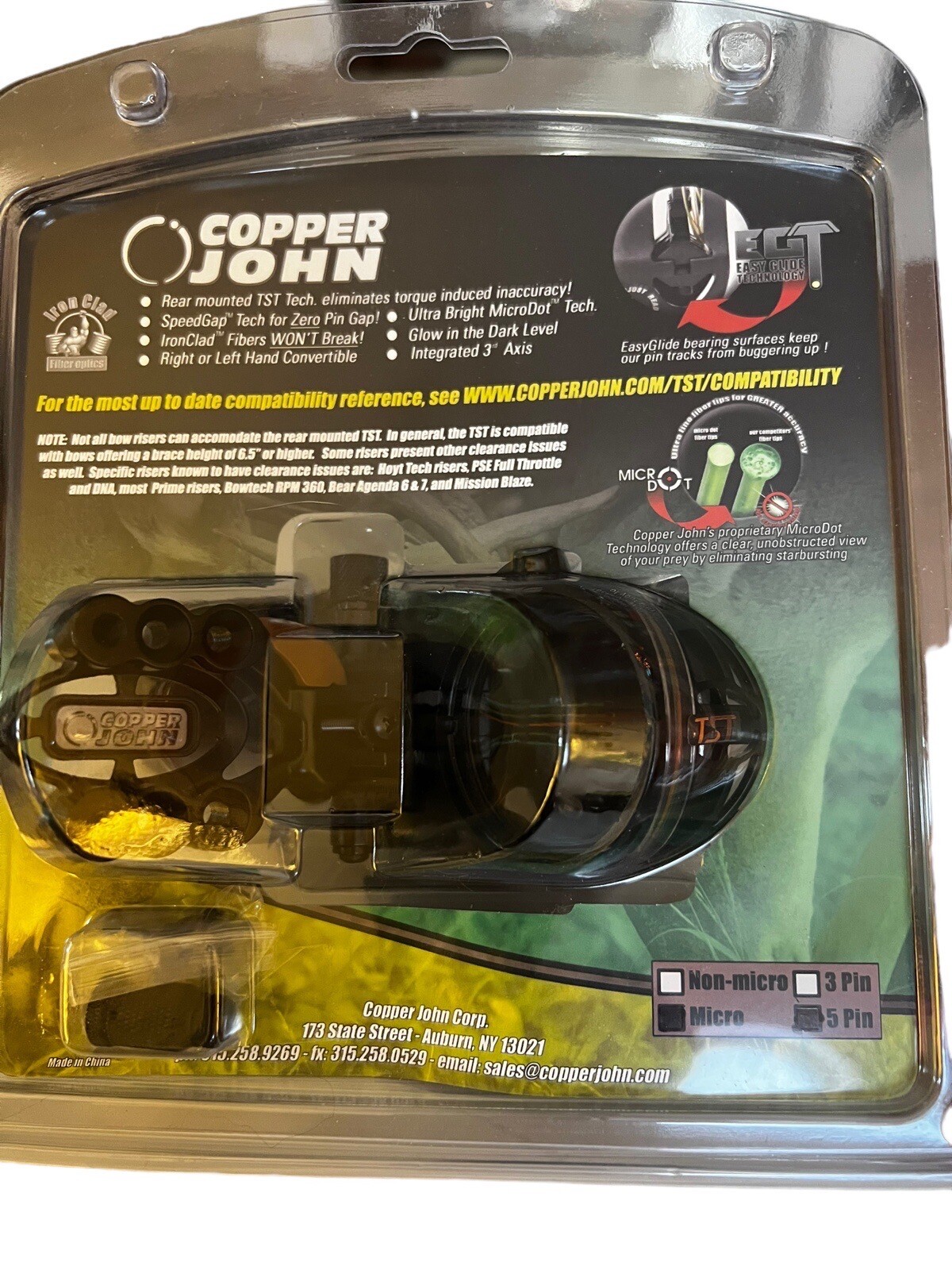 Copper John TST Bow Sight 5 Pin Micro Adjust Torque Sync Tech eBay